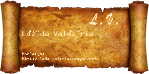 Láda Valéria névjegykártya