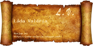 Láda Valéria névjegykártya